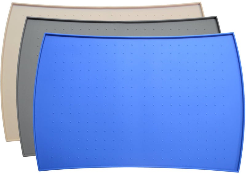 PetFusion Small Waterproof Dog & Cat Food Mat (18x12"). FDA Grade Silicone [superior hygiene, non-toxic, multiple sizes] - Image 1